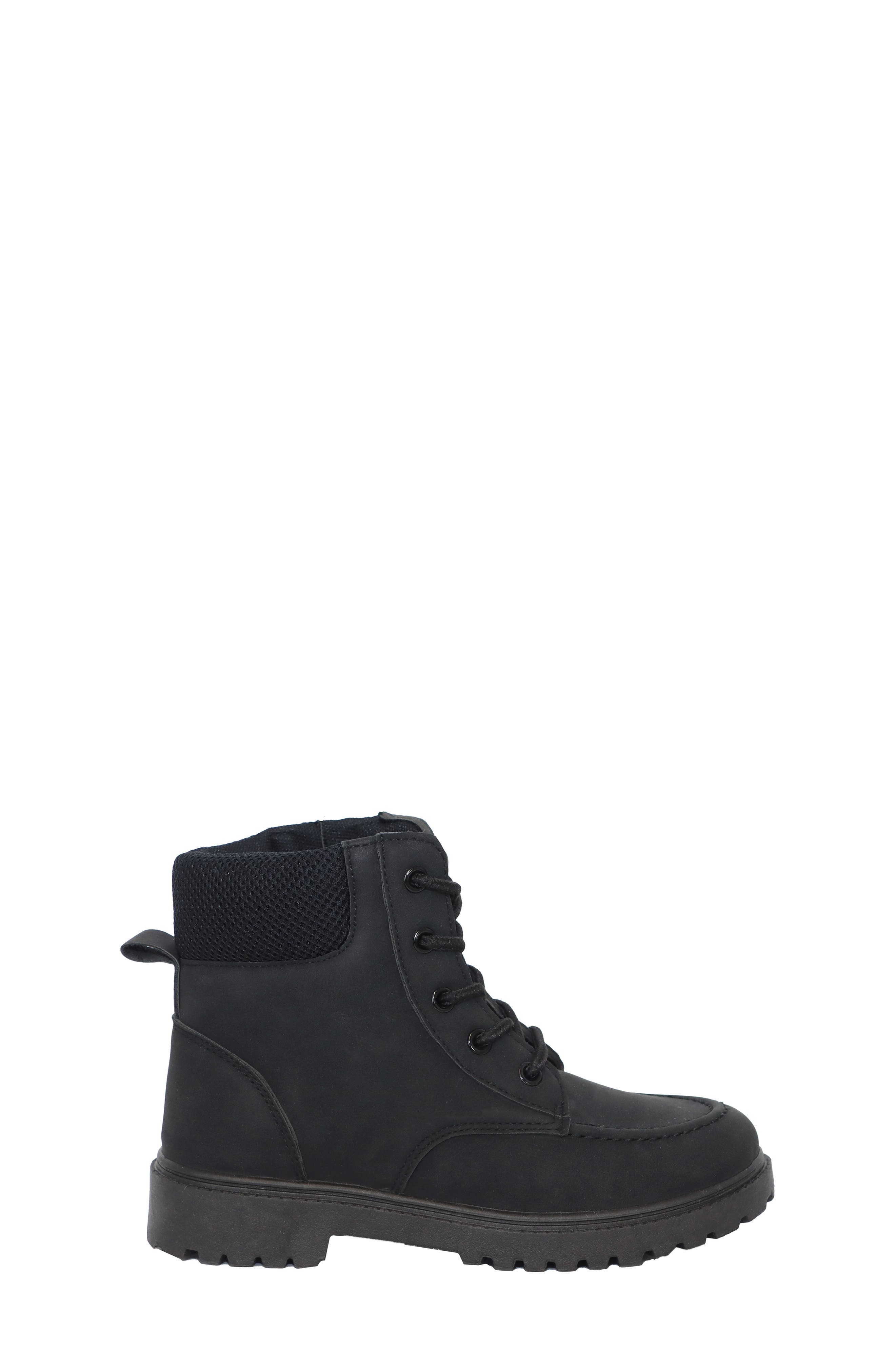 YOKI Kids' Tudor Combat Boot, Alternate, color, Black