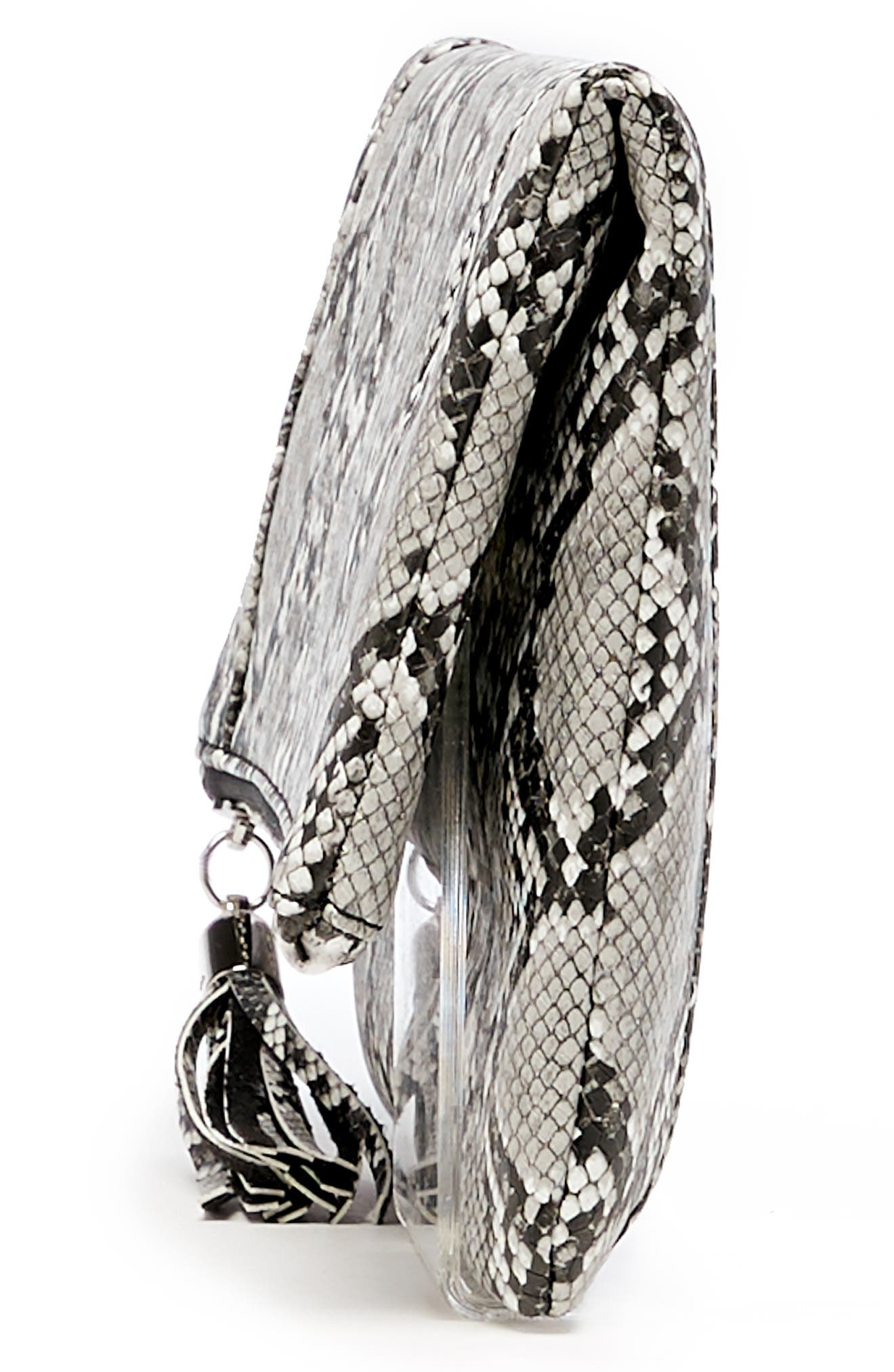 Convertible Faux Leather Clutch, Alternate, color, NATURAL SNAKE
