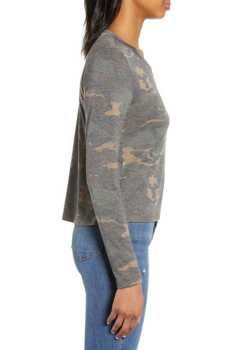 Camo Print Tee, Alternate, color, OLIVE BURNT CAMO