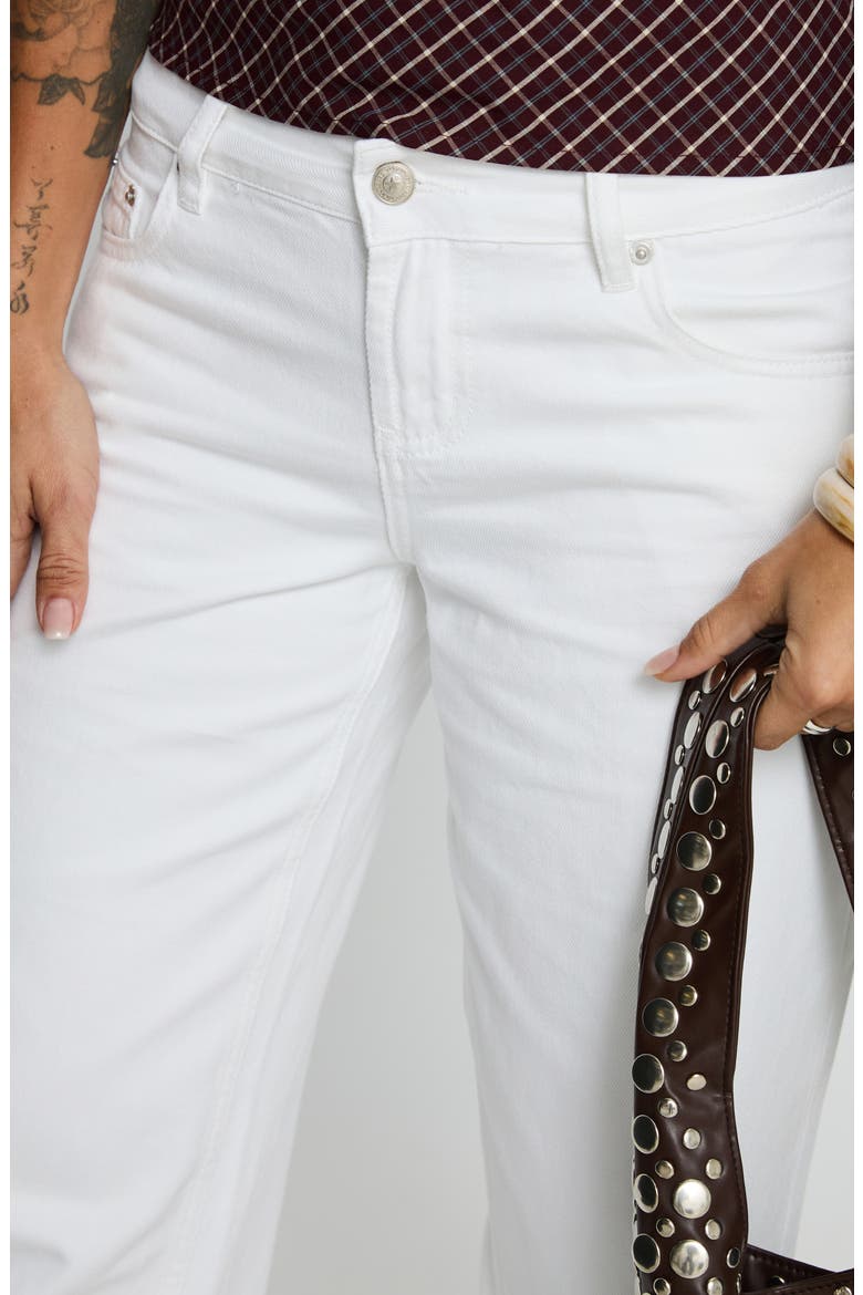 Sabryna Low Rise Straight Leg Jeans, Alternate, color, WHITE