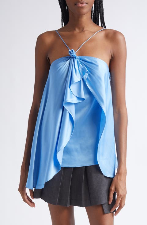 Tufo Draped Satin Halter Top
