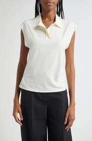 Vince Cap Sleeve Johnny Collar Polo