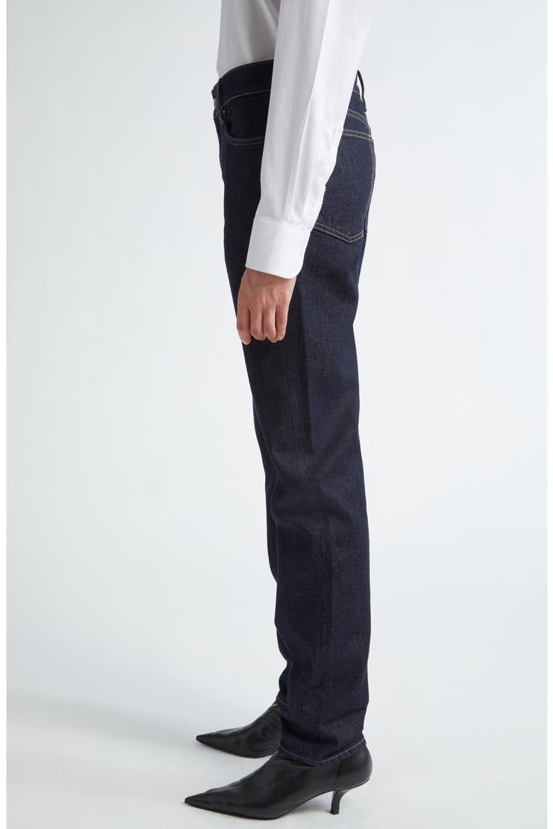 Low Rise Organic Cotton Tapered Straight Leg Jeans, Alternate, color, SLATE 245