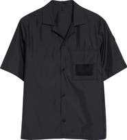 Moncler Mesh Pocket Short Sleeve Ripstop Snap Shirt