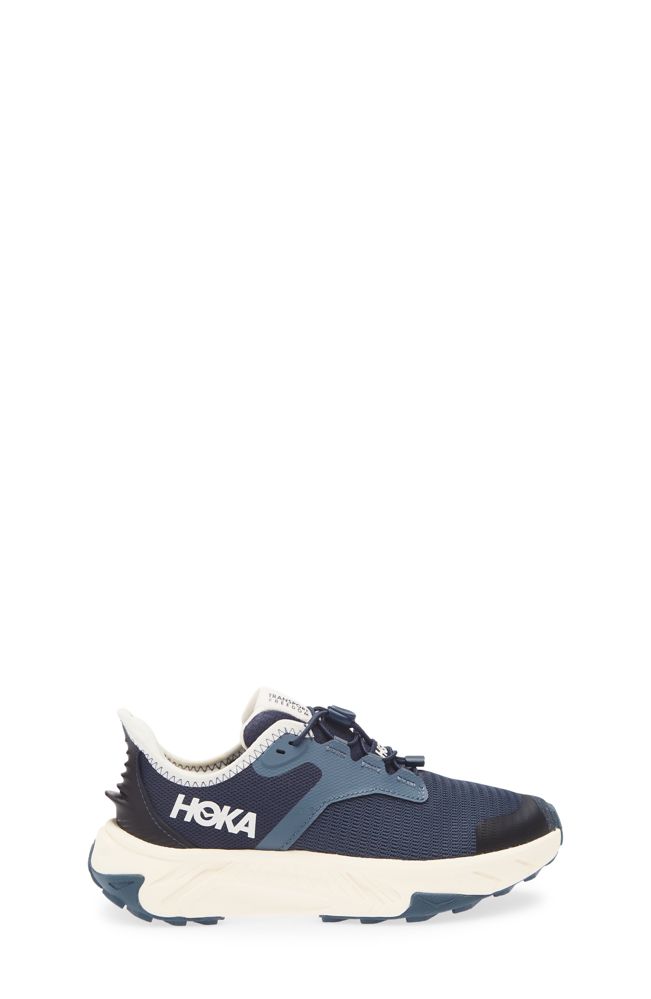 HOKA Kids' Transport Freedom Hiking Sneaker, Alternate, color, Varsity Navy / Alabaster