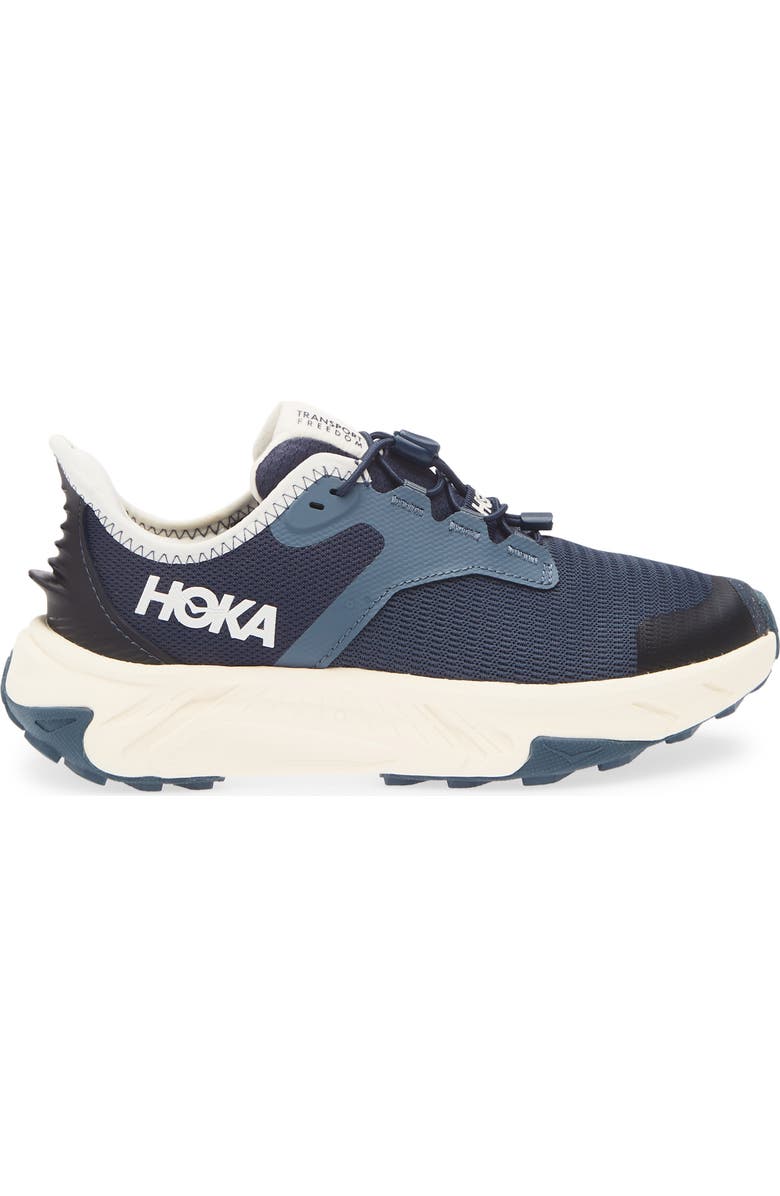 HOKA Kids' Transport Freedom Hiking Sneaker, Alternate, color, Varsity Navy / Alabaster