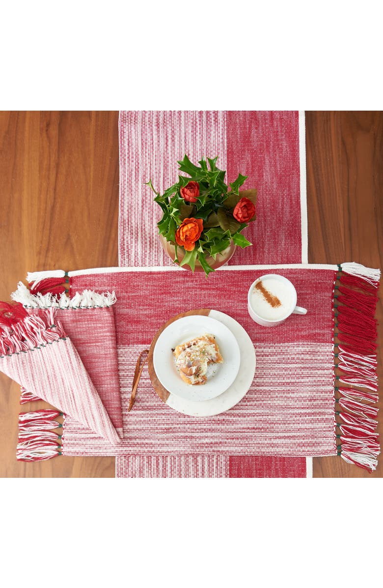 carol & frank Kerbey Ruby Table Runner 13" x 72", Alternate, color, Red