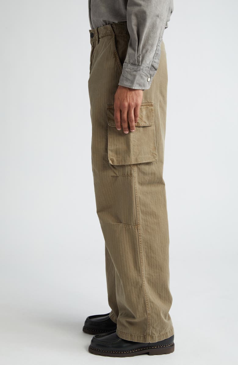 OUR LEGACY Mount Cotton Cargo Pants, Alternate, color, Uniform Olive Herringbone