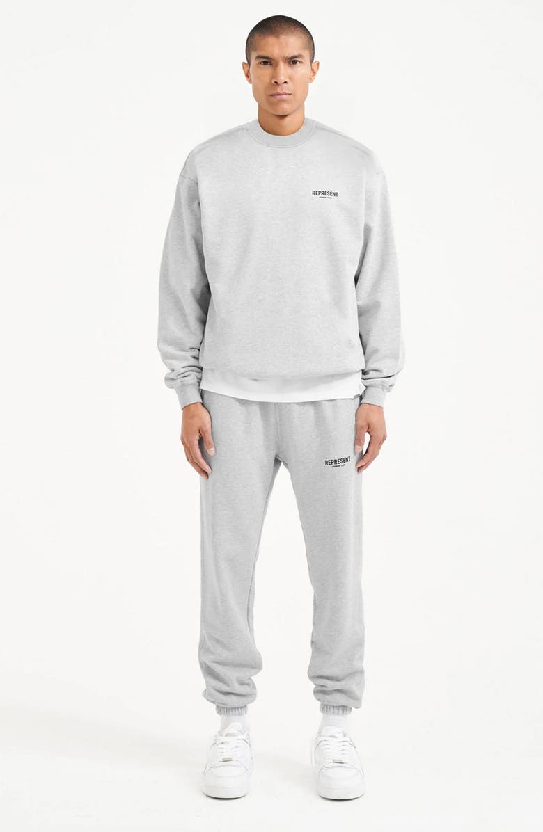 Represent Owners
Club Logo Graphic Sweatshirt, Alternate, color, Ash Grey/ Black