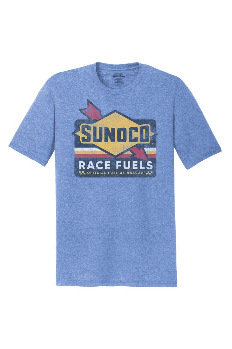 Men's NASCAR  Heather Blue Sunoco Tri-Blend T-Shirt, Alternate, color, Heather Blue