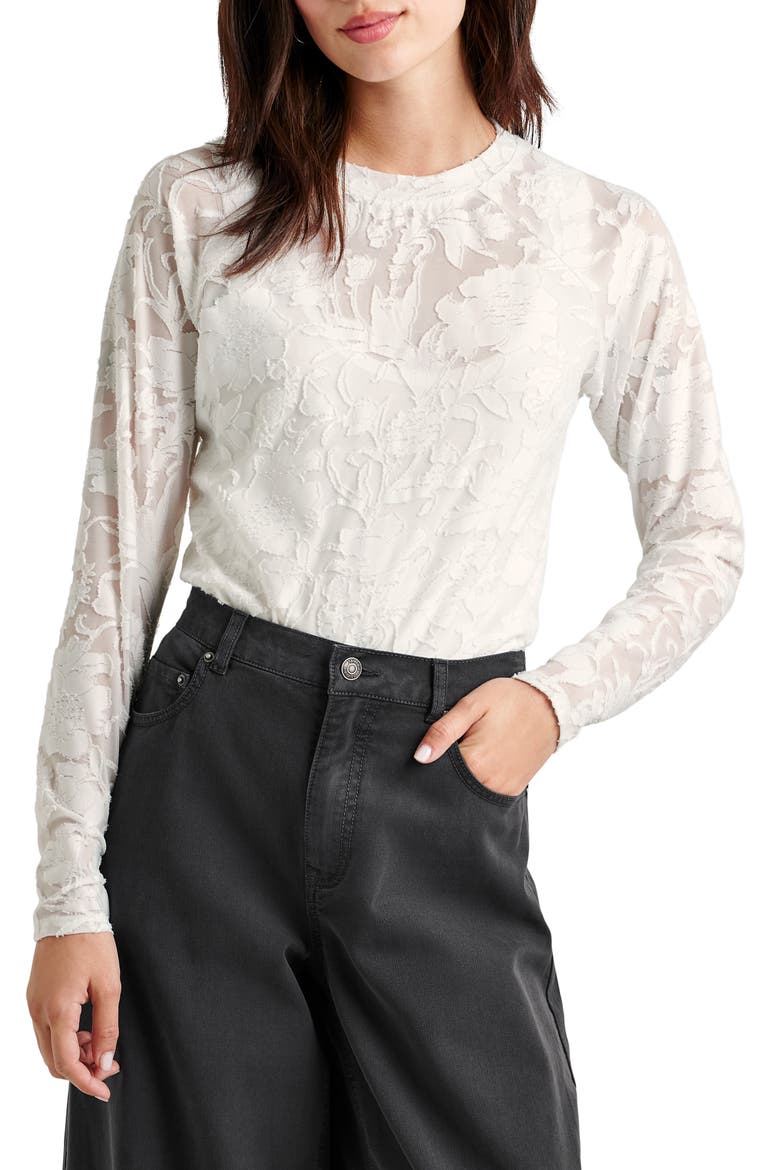 Cecelia Floral Long Sleeve Top, Main, color, PALE OAK