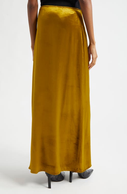 Rohe Velvet Silk Blend Long Skirt In Gold