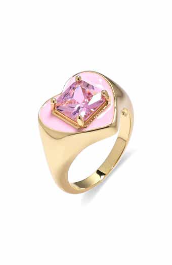 Aurevo 18k Gold Plated Heart Ring