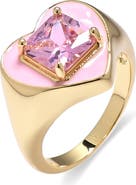 EYE CANDY LOS ANGELES Aurevo 18k Gold Plated Heart Ring