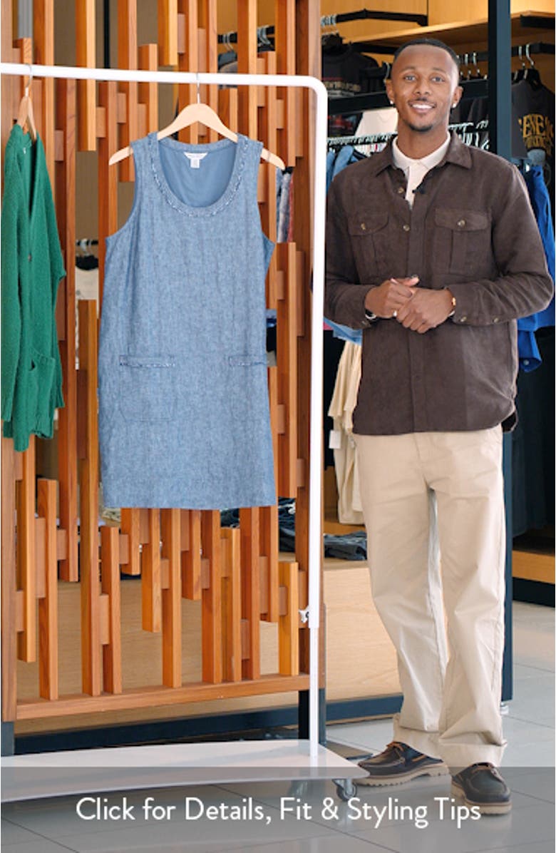 Two Palms Patch Pocket Linen Shift, sales video thumbnail