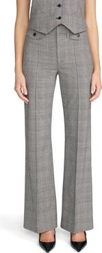 FRAME The Reboot Plaid Bootcut Trousers