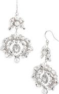 CRISTABELLE Crystal & Faux Pearl Drop Earrings