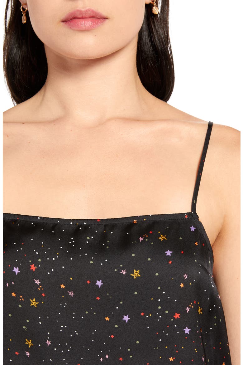 x Claudia Sulewski Straight Neck Camisole Top, Alternate, color, BLACK STARS