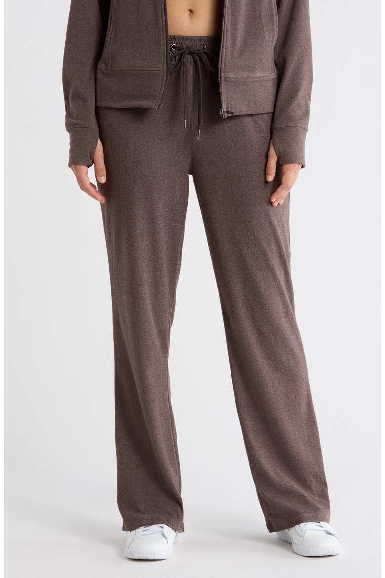 Riley Straight Leg Sweatpants, Main, color, HEATHER BLACK COFFEE