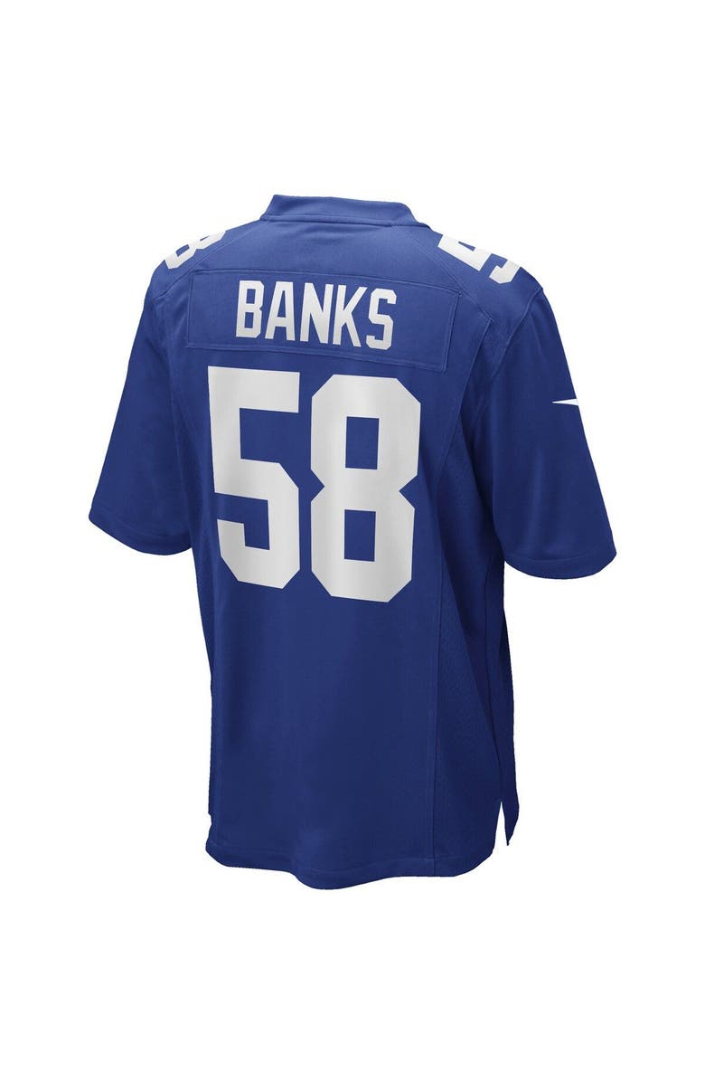 Nike Men's Nike Carl Banks Royal New York Giants Game Retired Player Jersey, Alternate, color, 