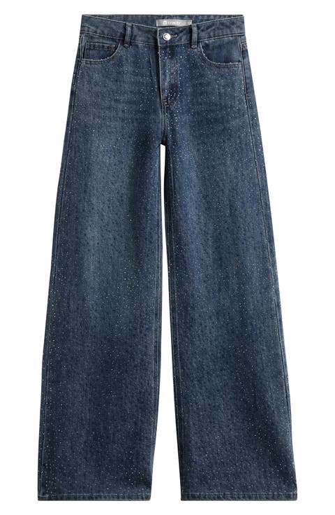Kids' Raindrop Wide Leg Jeans (Big Kid)