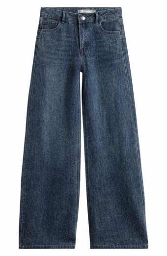 Tractr Kids' Raindrop Wide Leg Jeans