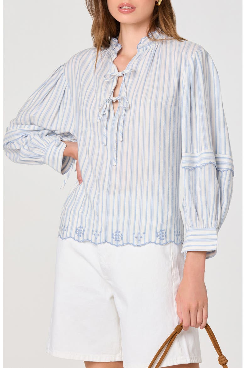 Taliyah Long Sleeve Top, Main, color, BLUE STRIPE