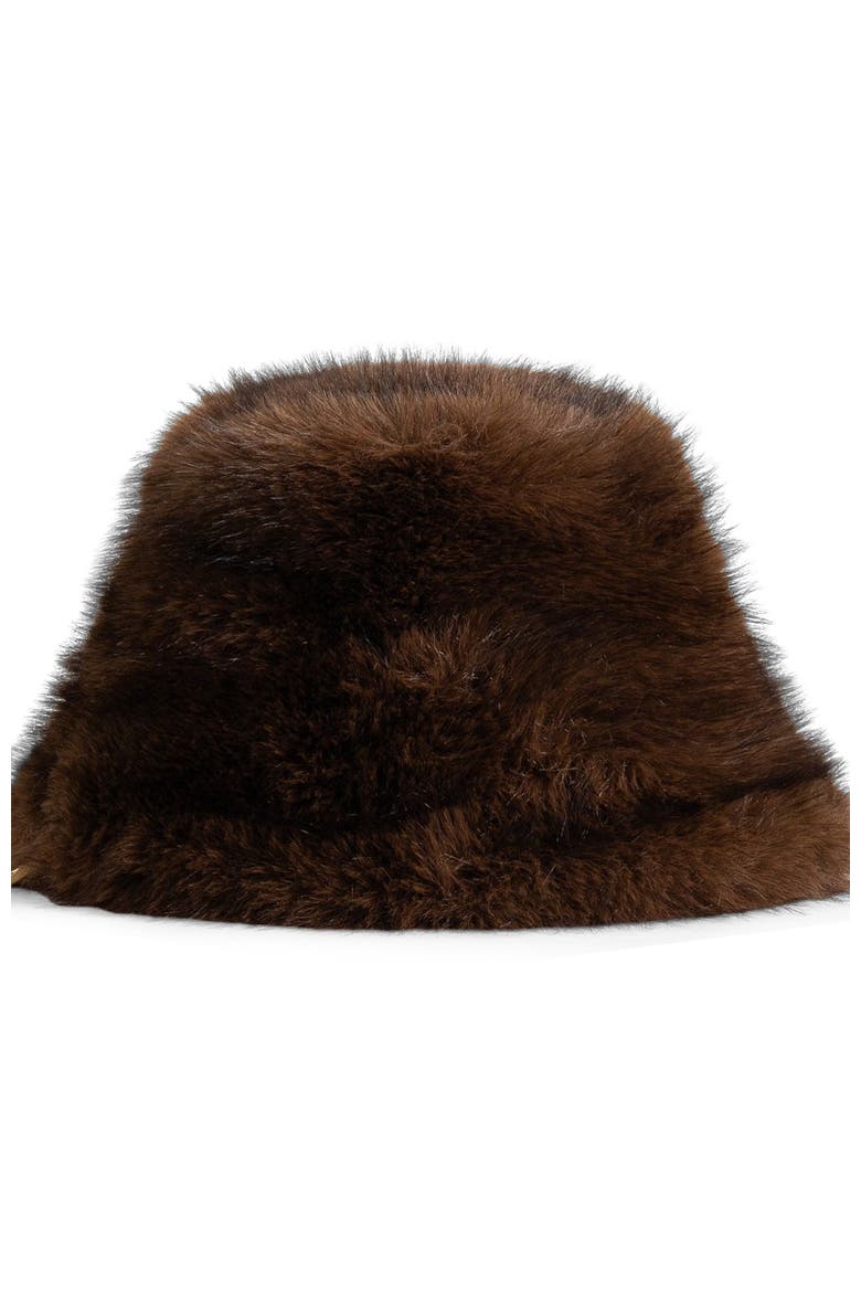 Ilya Oversized Fur Hat, Alternate, color, Brown