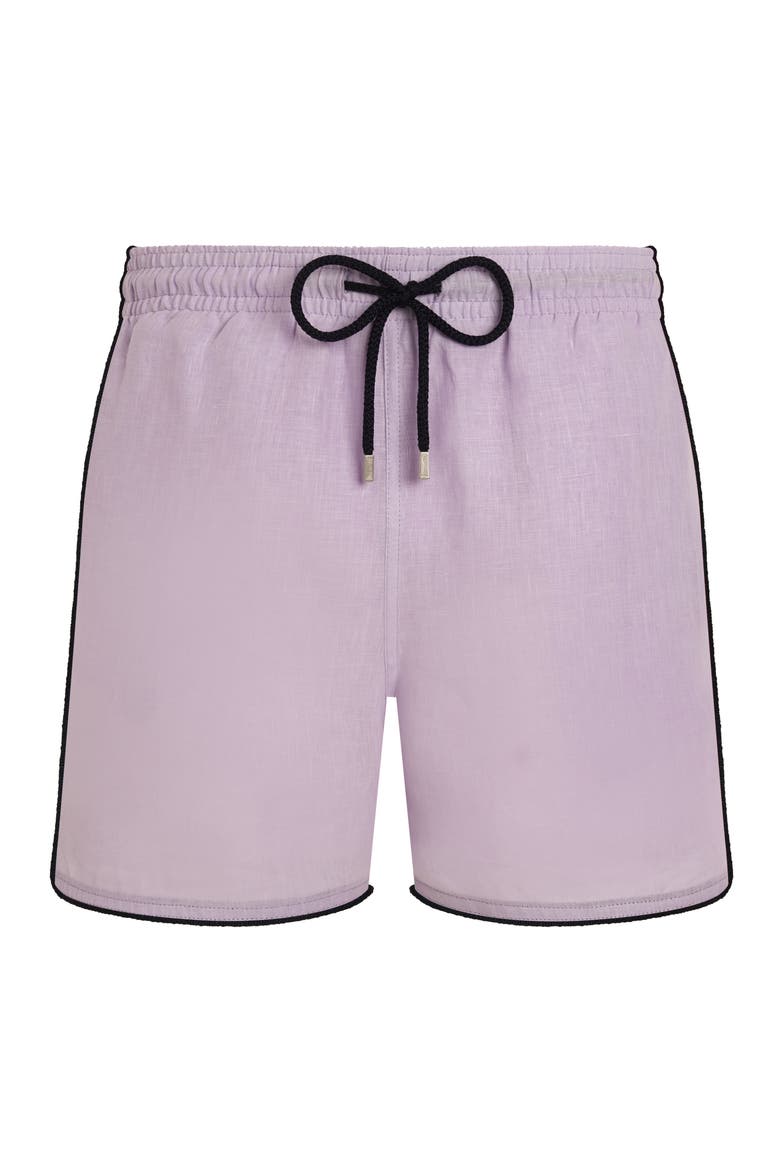 Men Linen Swim Shorts Solid, Main, color, Dawn Pink