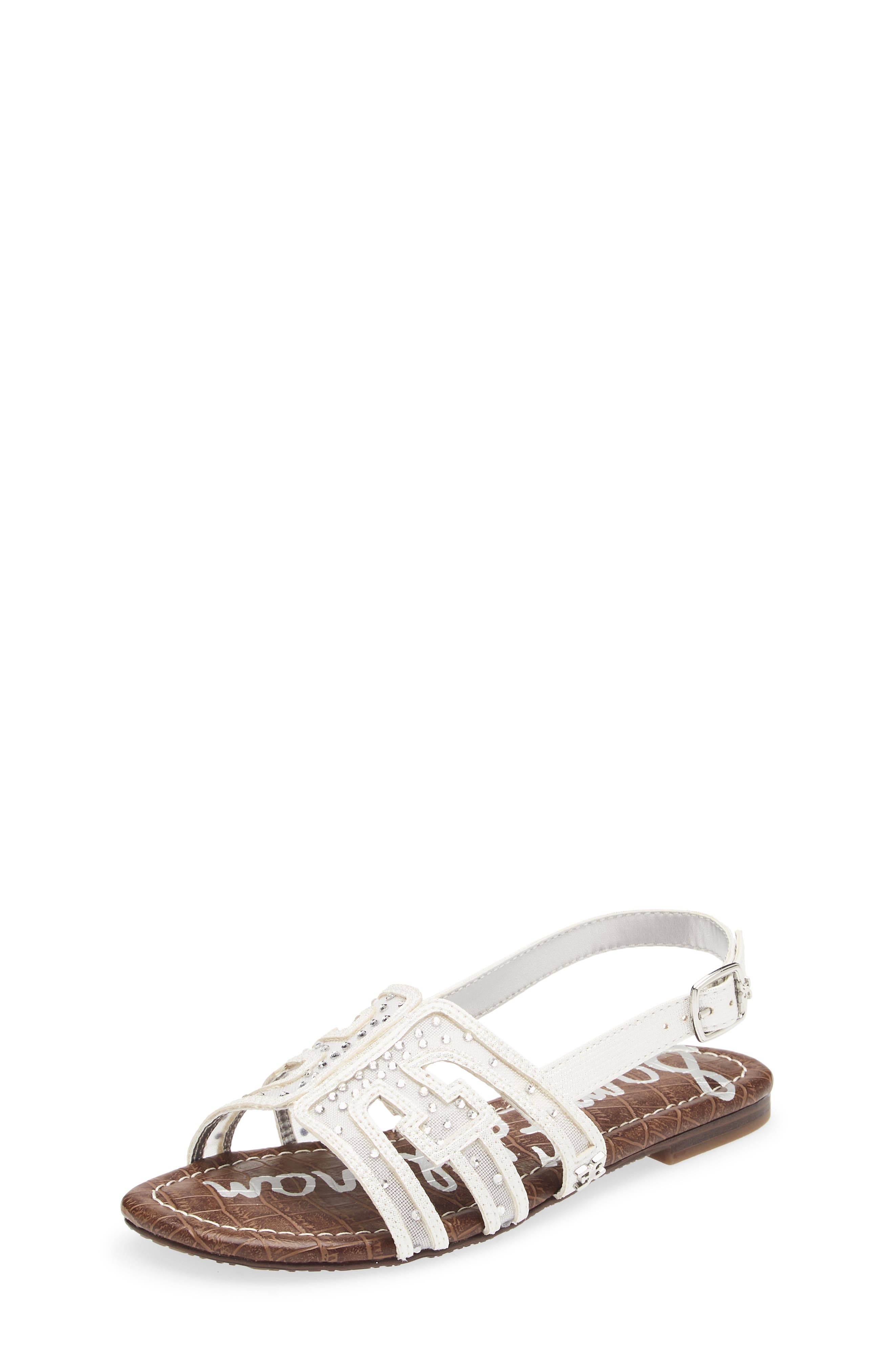 Kids' Bella Slingback Sandal, Main, color, WHITE