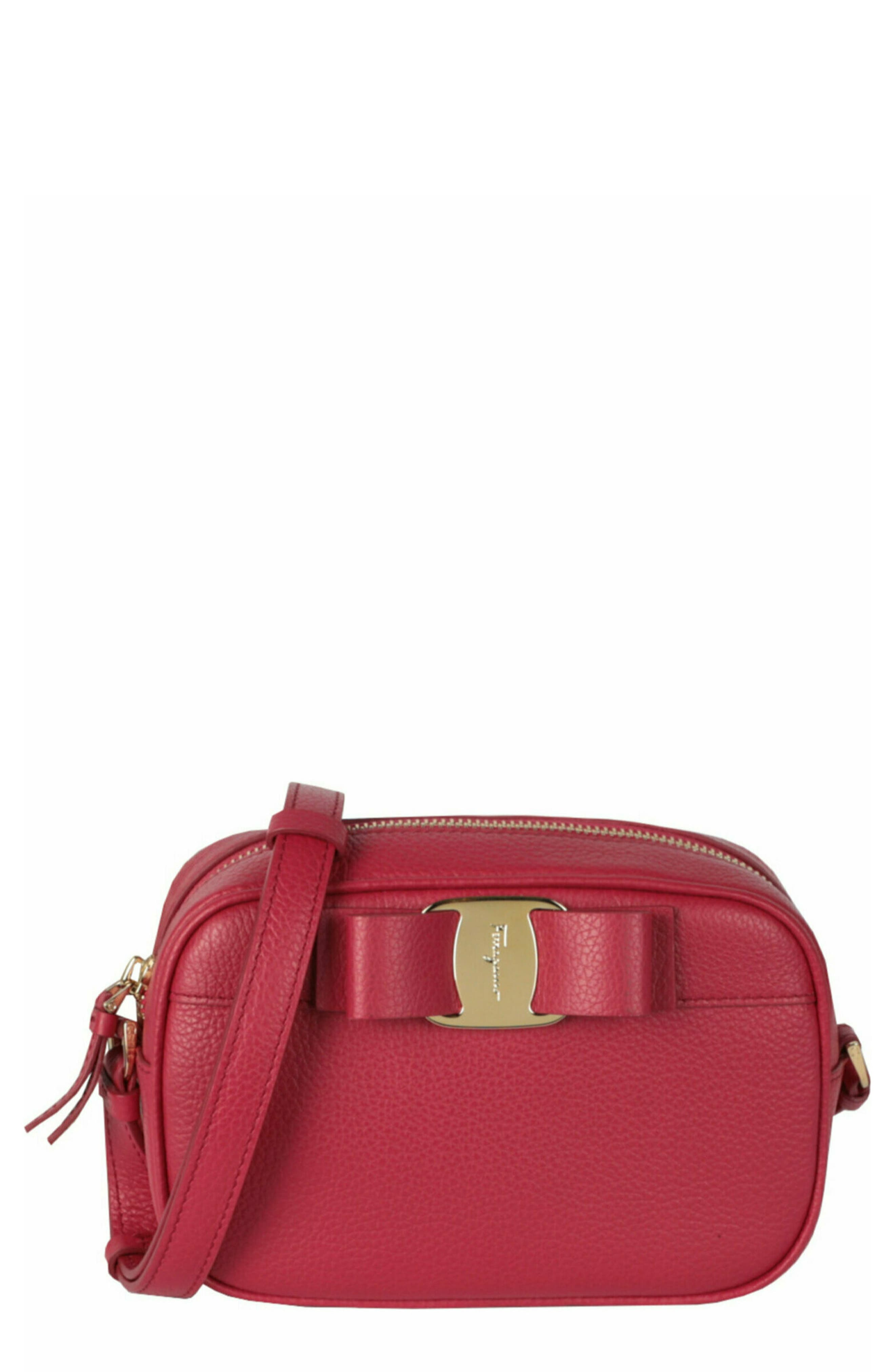 FERRAGAMO Vara Bow Camera Crossbody Bag, Main, color, 