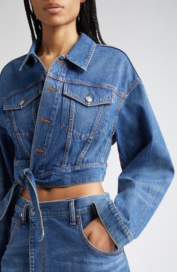 Wrapped Denim Trucker Jacket