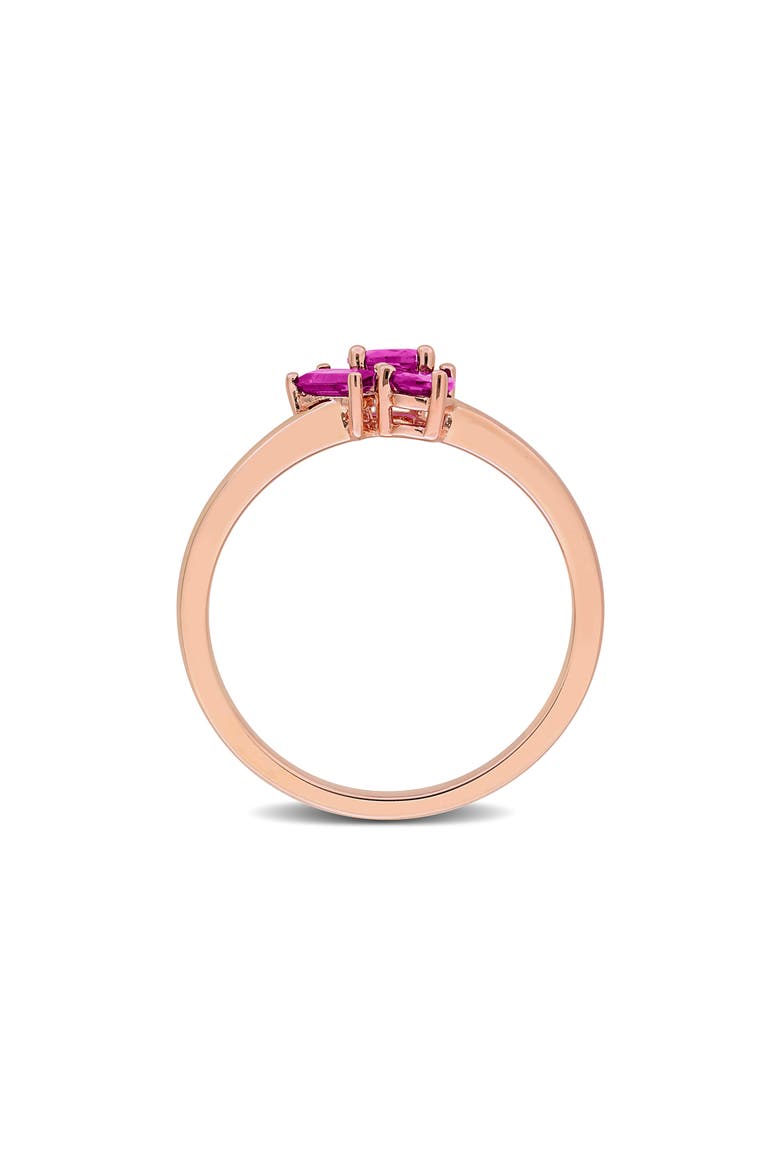 Multiple Cut Rhodolite Cluster Ring, Alternate, color, PINK