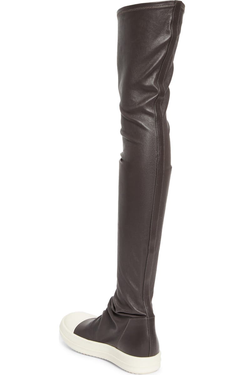 Rick Owens Stocking Sneaks Thigh High Sneaker, Alternate, color, Dark Dust/ Milk/ Milk