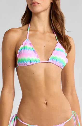 Kulani Kinis Lettuce Trim Halter Bikini Top