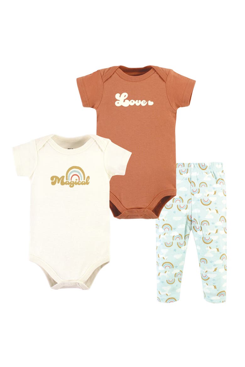 2 Bodysuits and Pant, Main, color, Magical Rainbow Short Sleeve