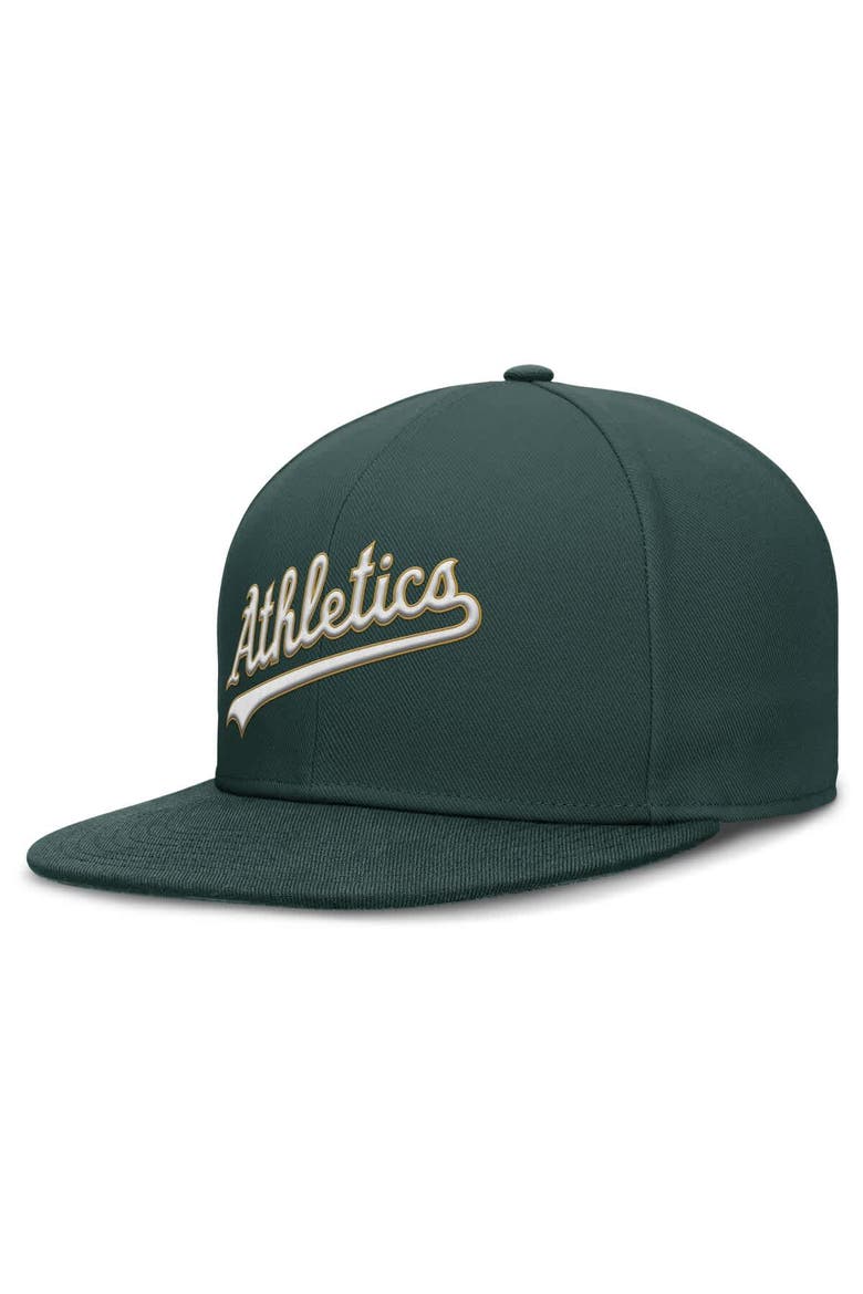 Men's Nike Green Athletics True Performance Fitted Hat, Alternate, color, Green