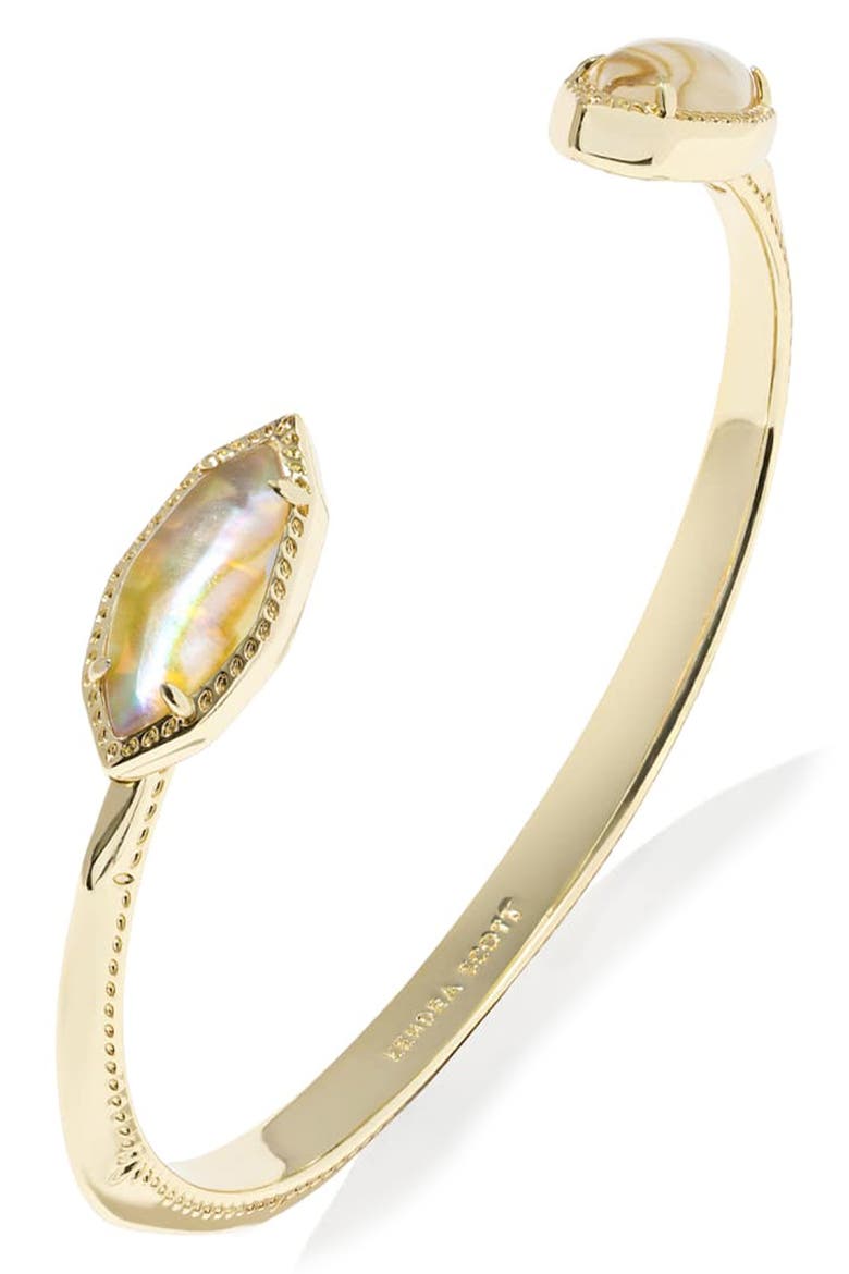 Ophelia Shell Cuff Bracelet, Main, color, GOLD IRIDESCENT ABALONE