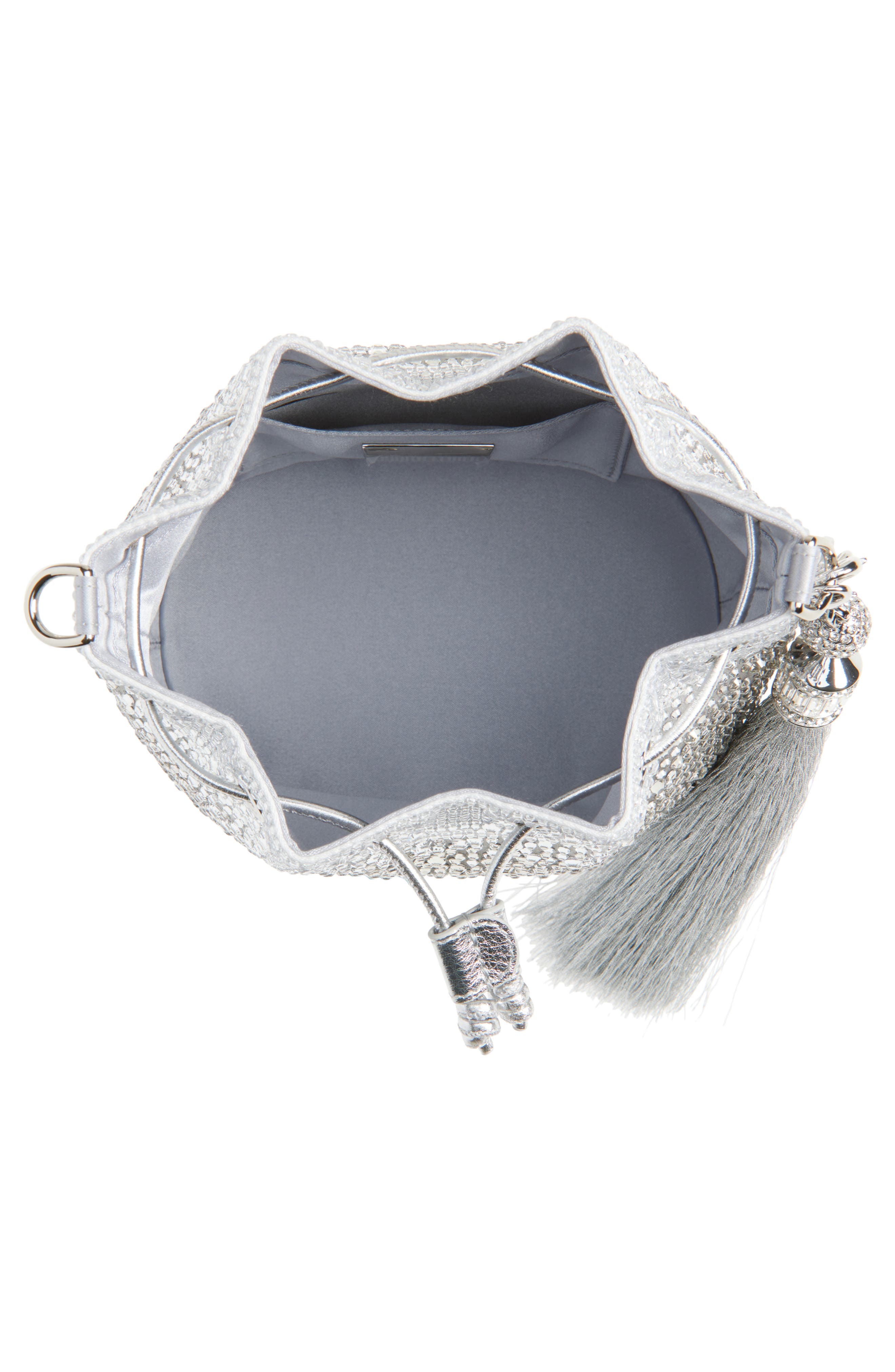 JUDITH LEIBER COUTURE Piper Ombré Crystal Embellished Bucket Bag, Alternate, color, 