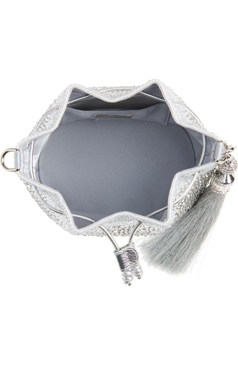 JUDITH LEIBER COUTURE Piper Ombré Crystal Embellished Bucket Bag, Alternate, color,