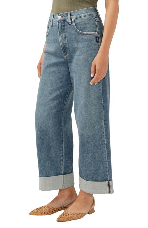 Shop Silver Jeans Co. Be Easy Crop Wide Leg Jeans In Indigo