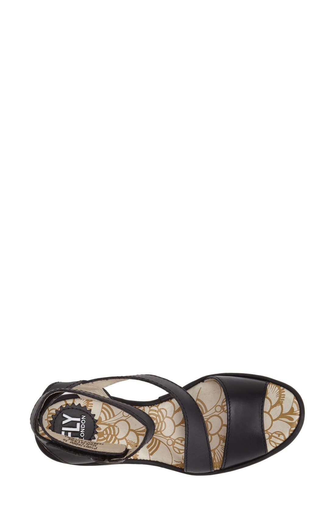 Fly London 'Yesk' Ankle Strap Wedge Sandal, Alternate, color, 