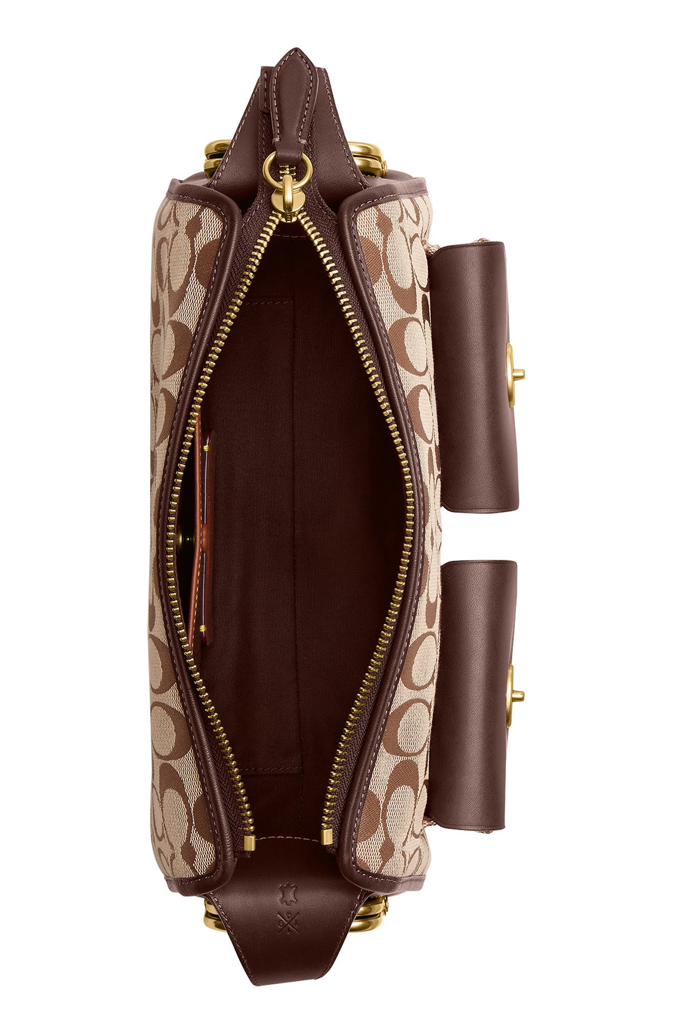 The Coach Originals Turnlock Haversack Bag 27 in Signature Jacquard, Alternate, color, B4/ KHAKI MAPLE