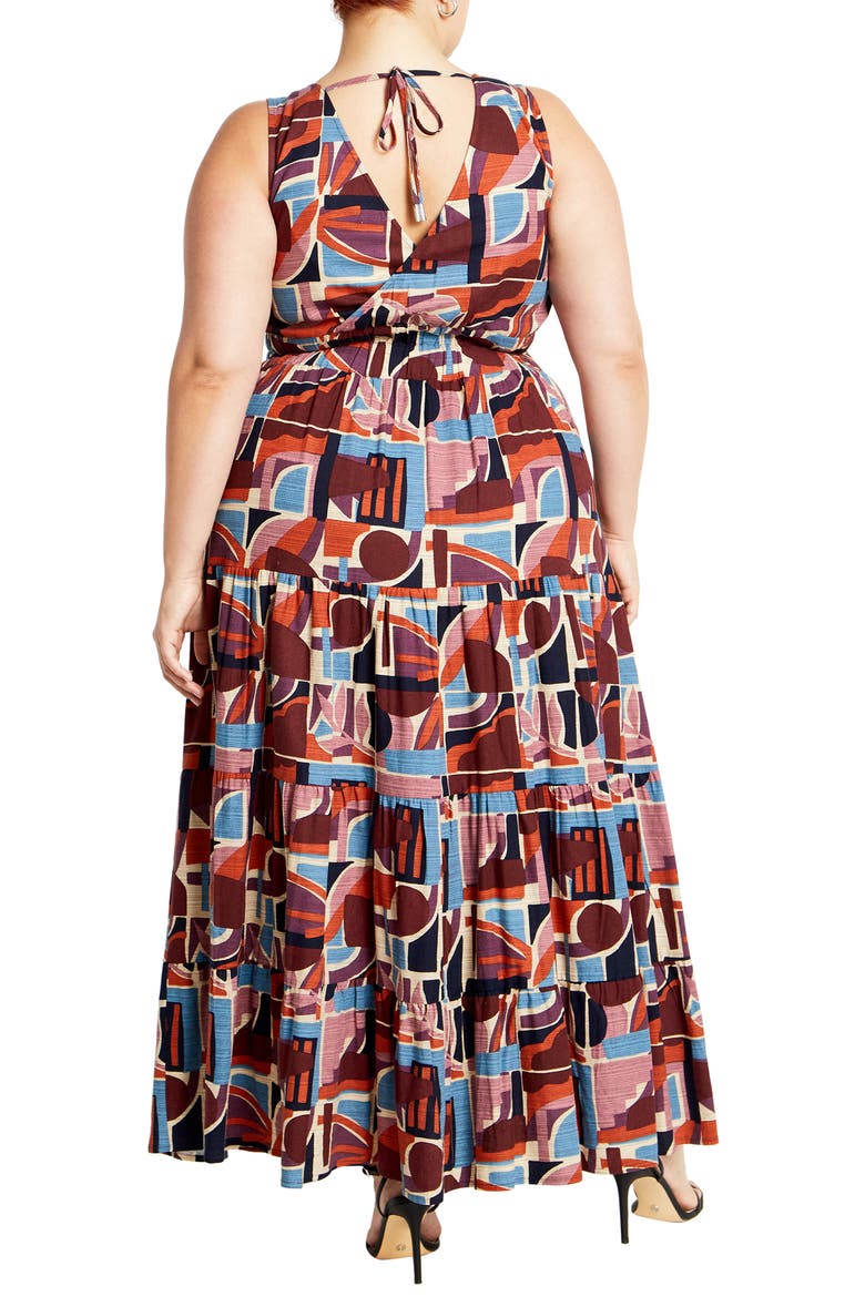 Amara Tie Back Dress, Alternate, color, LA PALMA