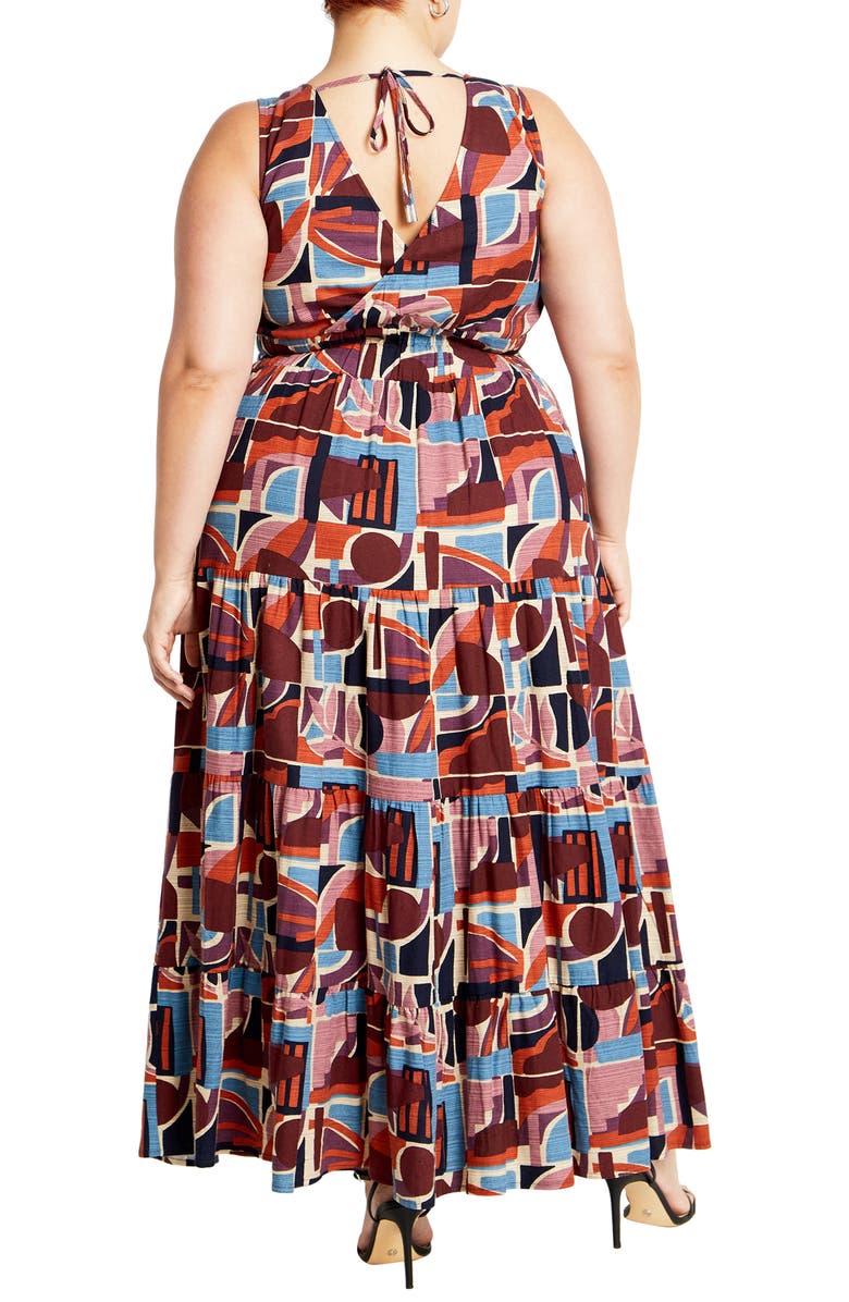 City Chic Amara Tie Back Dress, Alternate, color, La Palma