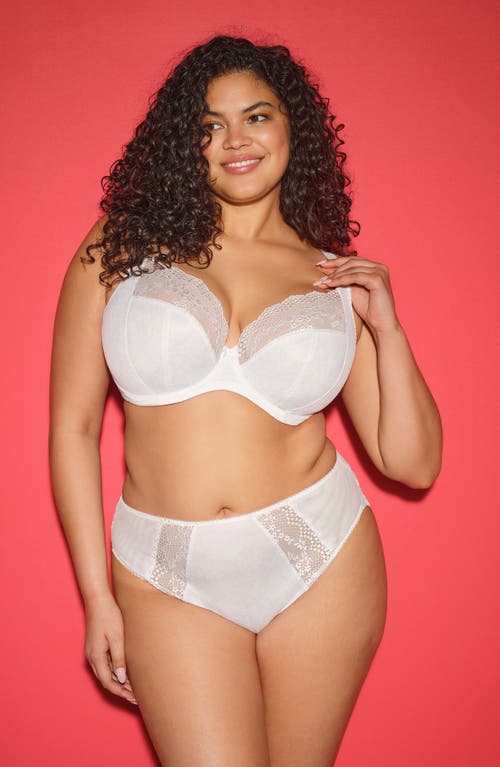 Elomi Lucie Full Figure Underwire Plunge Bra In White