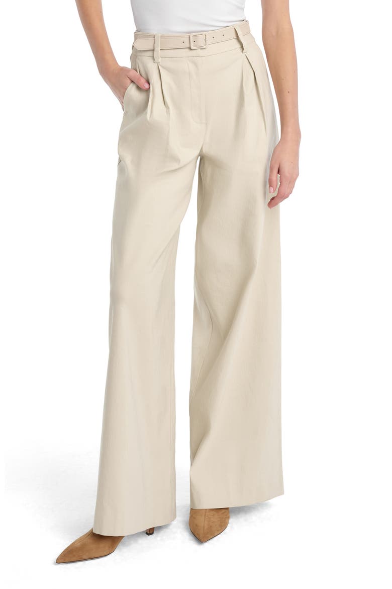 The Miranda Wide Leg Linen Blend Pants, Main, color, LIGHT KHAKI