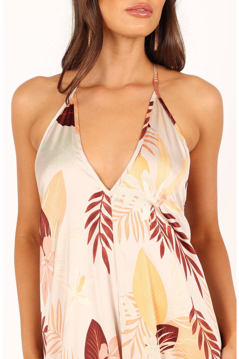 Rita Tropical Print Asymmetric Dress, Alternate, color, IVORY MULTI