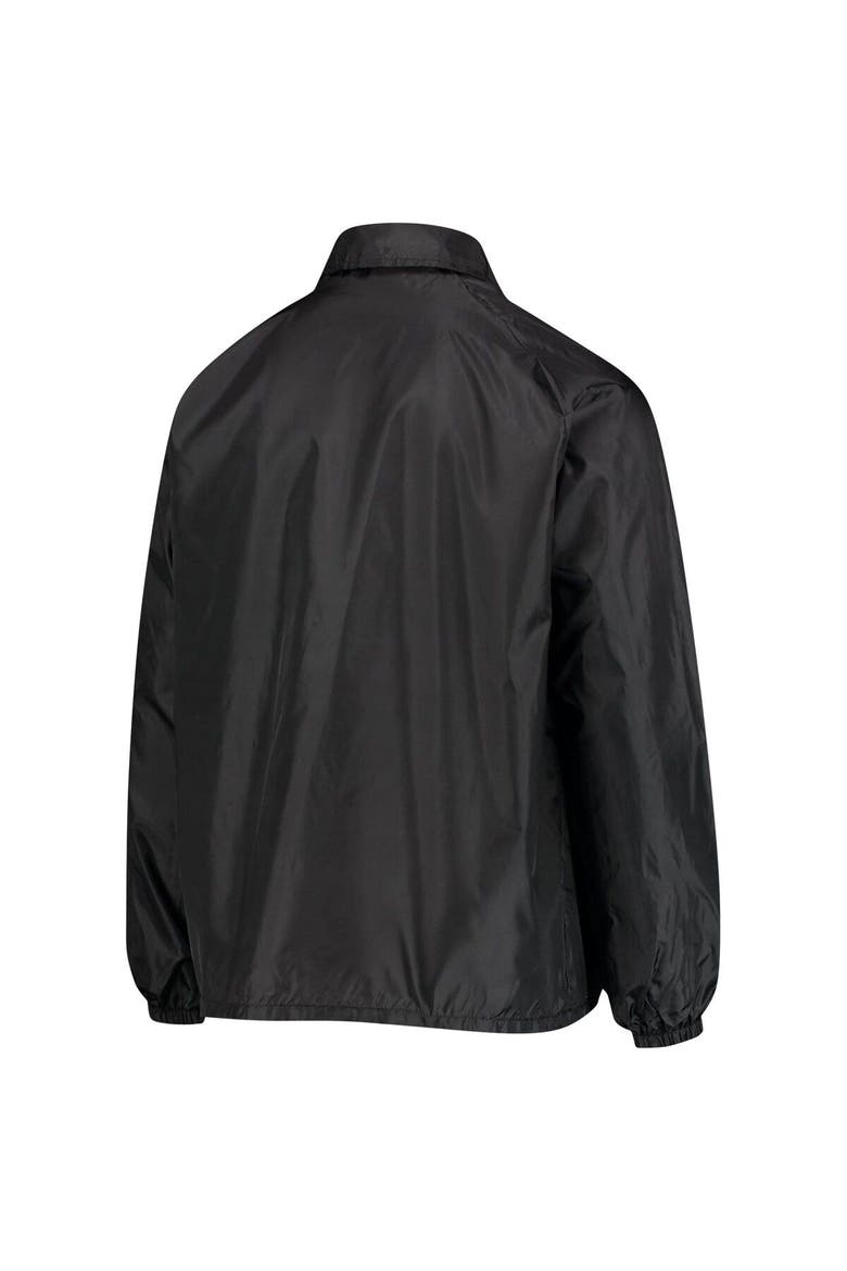 Men's Black New Orleans Saints Coaches Classic Raglan Full-Snap Windbreaker Jacket, Alternate, color, Black