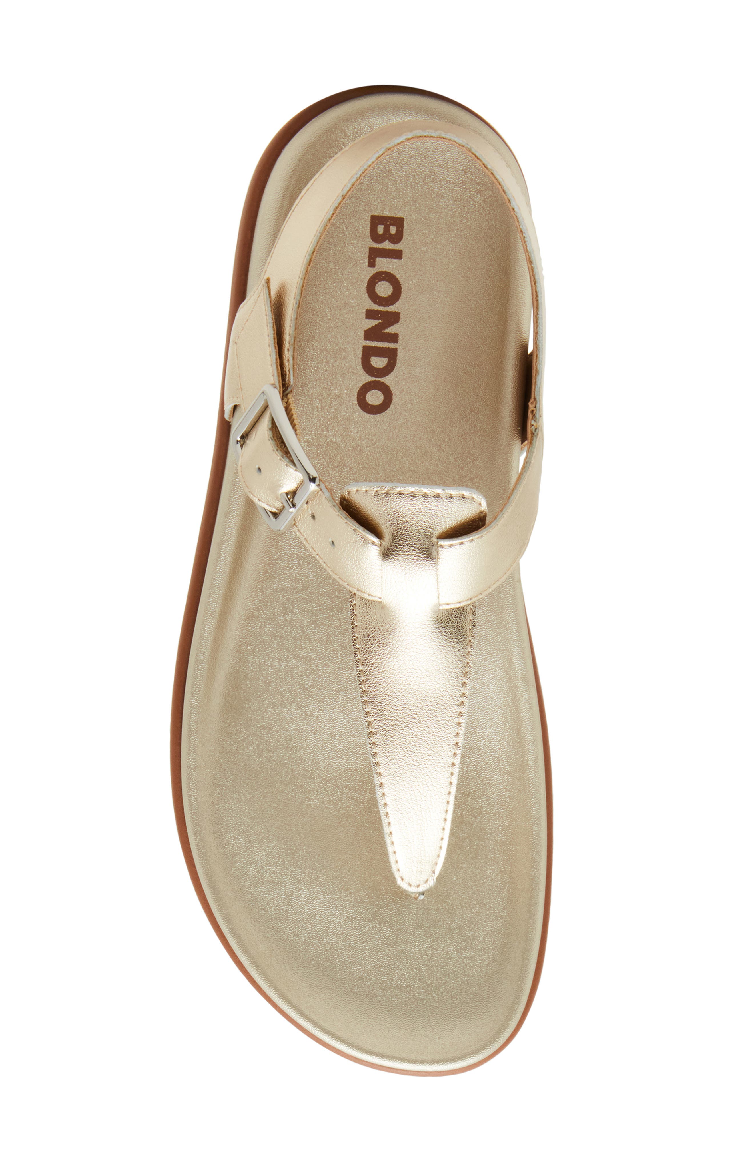 Blondo Nelli Sandal, Alternate, color, Gold Leath